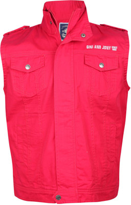 Gini & Jony Sleeveless Solid Baby Boys Jacket, Lollipop(c455)