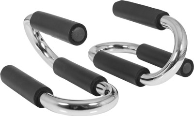 US FITNESS PUSH UP BAR Push-up Bar(Silver), Steel with black grip