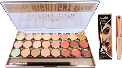 Mars Contour Bronze Highlight Palette Concealer/eyeliner(Set of 2)