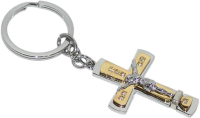 Aura Imported Cross With Jesus Christ Key Chain