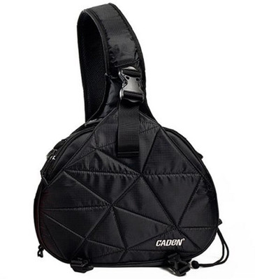 Caden K2 DSLR Triangle Sling Bag for Sony Canon With Tripod Holder(Black) Camera Bag(Black)