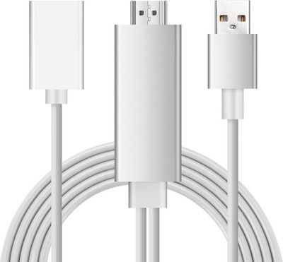 Microware HDTV Cable for Android and Apple Devices HDMI Cable(Compatible with Computer, TV, iPhone, Android Smart Phone, Silver)
Microware HDTV Cable for Android and Apple Devices HDMI Cable(Compatible with Computer, TV, iPhone, Android Smart Phone, Silver)