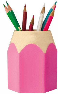 ShopAis 1 Compartments Plastic Pen Stand(Pink)