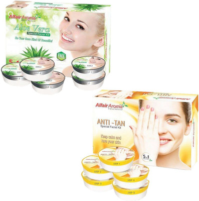 Alfair Aroma Aloe Vera Anti Tan Facial Kit 900 g(Set of 2)
