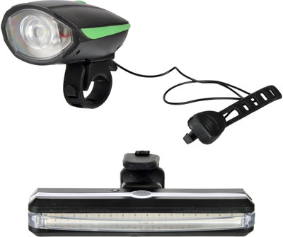 Dark Horse Bicycle 3 Mode LED USB Front Light & Horn & 6 Mode LED USB Multicolour Tail Light Green LED Front Rear Light Combo(Green)
Dark Horse Bicycle 3 Mode LED USB Front Light & Horn & 6 Mode LED USB Multicolour Tail Light Green LED Front Rear Light Combo(Green)