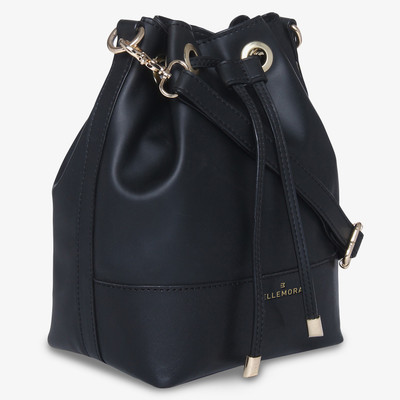 Ellemora Women Casual Black PU Sling Bag