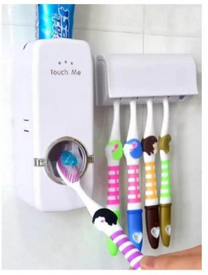 Starbust 11541 Automatic Toothpaste Dispenser With 4 Piece Toothbrush Holder- White Plastic Toothbrush Holder Plastic Toothbrush Holder(White, Wall Mount)
Starbust 11541 Automatic Toothpaste Dispenser With 4 Piece Toothbrush Holder- White Plastic Toothbrush Holder Plastic Toothbrush Holder(White, Wall Mount)