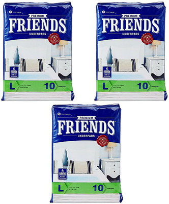 Friends PREMIUM UNDERPADS ( SHEETS FOR LAYING ON BED ) SIZE 60 X 90 CM, SET OF 3 PACKS - L(30 Pieces)
Friends PREMIUM UNDERPADS ( SHEETS FOR LAYING ON BED ) SIZE 60 X 90 CM, SET OF 3 PACKS - L(30 Pieces)