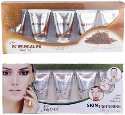 My Aroma Kesar Skin Tightening Tube Facial Kit 480 g(Set of 2)