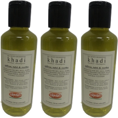 Khadi SAFFRON+TULSI+REETHA-630 ML(210 ml)