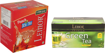 Lemor Combo Pack of 1 Peach Ice Tea (10 sachet) & 1 Pack of 25 Honey Tea Bags Box(35 Bags)
Lemor Combo Pack of 1 Peach Ice Tea (10 sachet) & 1 Pack of 25 Honey Tea Bags Box(35 Bags)