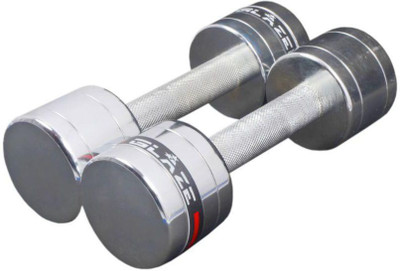 Glaze Girls 3kg pair Fixed Weight Dumbbell(6 kg), Silver