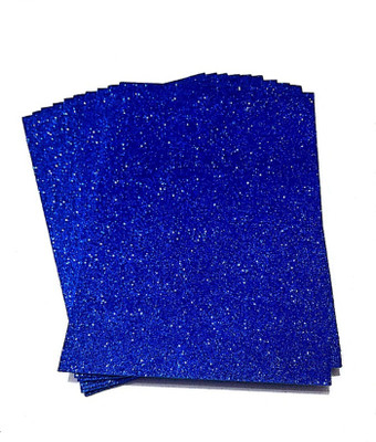 SelectionWorld Glitter Foam Sheets (Pack Of 10, Dark Blue)