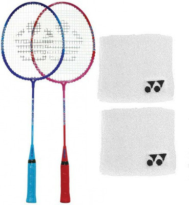 Cosco Combo of Three, Two 'Cb 80 jr' Badminton Racquet (Cover Orange/ Blue) and One Pair of Wrist Band (Color On Availability) - Badminton Kit
Cosco Combo of Three, Two 'Cb 80 jr' Badminton Racquet (Cover Orange/ Blue) and One Pair of Wrist Band (Color On Availability) - Badminton Kit