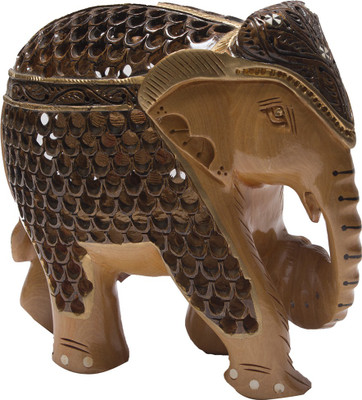 VAlMONT Hand Carved Jaali Elephant Decorative Showpiece - 15.24 cm(Wooden, Brown)
VAlMONT Hand Carved Jaali Elephant Decorative Showpiece - 15.24 cm(Wooden, Brown)