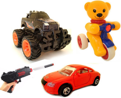 VShine Unbreakable toy Collection Set of 4 for kids with 4X4 rock crawler, scooter, Car audi and a Gun(Multicolor)
VShine Unbreakable toy Collection Set of 4 for kids with 4X4 rock crawler, scooter, Car audi and a Gun(Multicolor)