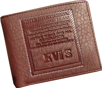 Poland Boys Black Artificial Leather Wallet(9 Card Slots), Brown