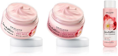 Oriflame Sweden Love Nature Day Cream, Night Cream, 2-in-1 Cleanser Wild Rose(Set of 3)
Oriflame Sweden Love Nature Day Cream, Night Cream, 2-in-1 Cleanser Wild Rose(Set of 3)