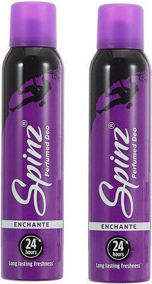 Spinz Enchante Deodorant Body Spray Pack of 2 Combo (150ML each) Deodorant Spray - For Women(300 ml, Pack of 2)
Spinz Enchante Deodorant Body Spray Pack of 2 Combo (150ML each) Deodorant Spray - For Women(300 ml, Pack of 2)