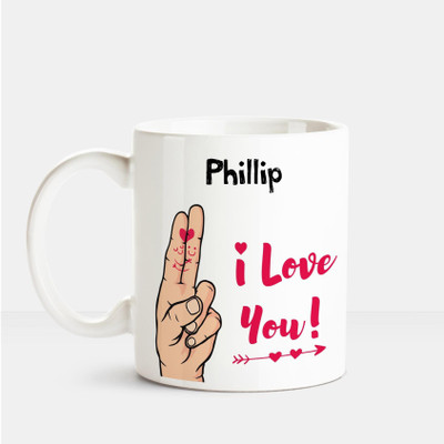 Huppme I Love you Phillip printed personalized coffee mug Ceramic Mug(350 ml), Multicolor
Huppme I Love you Phillip printed personalized coffee mug Ceramic Mug(350 ml), Multicolor