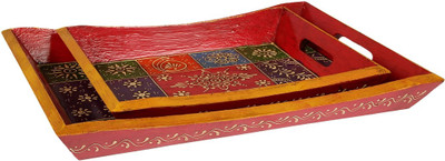 Indikala Set of 2 Handcrafted Rajasthani Trays Table Décor Cup Tray Serving Set(Pack of 2)
Indikala Set of 2 Handcrafted Rajasthani Trays Table Décor Cup Tray Serving Set(Pack of 2)