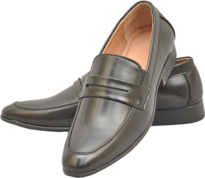 Vincenzo Men's Casual/Partywear Shoes Slip On For Men(Black