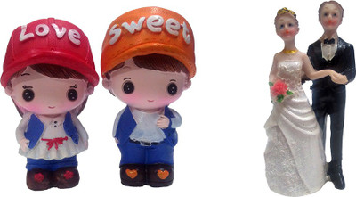 FABZONE Combo Of 2 Valentine Romantic Love couple Statue - Handicraft Decorative Home Interior & Table Décor Figurine / Marriage Wedding Anniversary Antique Gift item Decorative Showpiece - 11 cm(Polyresin, Multicolor)
FABZONE Combo Of 2 Valentine Romantic Love couple Statue - Handicraft Decorative Home Interior & Table Décor Figurine / Marriage Wedding Anniversary Antique Gift item Decorative Showpiece - 11 cm(Polyresin, Multicolor)