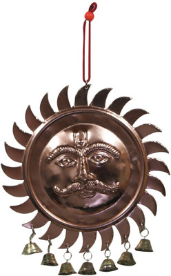 DivyaMantra Divya Mantra Surya Wall Hanging with Bells For Vastu Dosh, Shani Dosh and Vahan Durghatna Nivaran Decorative Showpiece - 17 cm(Copper, Copper)
DivyaMantra Divya Mantra Surya Wall Hanging with Bells For Vastu Dosh, Shani Dosh and Vahan Durghatna Nivaran Decorative Showpiece - 17 cm(Copper, Copper)