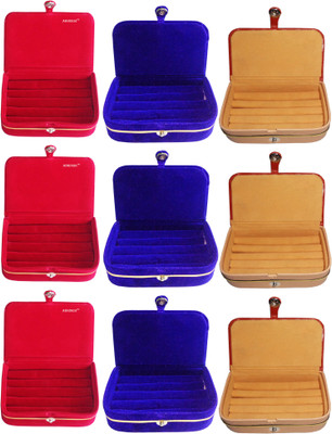 Funkroo Combo 3 pc blue earring box 3 pc red ear ring box 3 pc brown earring folder 3 pc bangle jewelry vanity case Makeup Vanity Box(Multicolor)
Funkroo Combo 3 pc blue earring box 3 pc red ear ring box 3 pc brown earring folder 3 pc bangle jewelry vanity case Makeup Vanity Box(Multicolor)