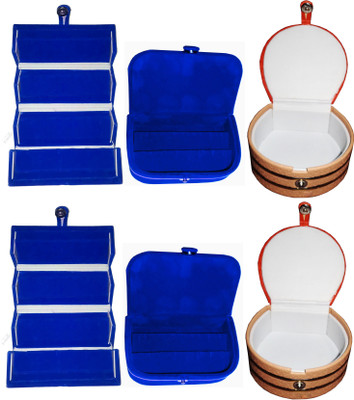 Funkroo Combo 2 pc blue earring folder 2 blue ear ring box and 2 pc bangle box jewelry vanity case Makeup Vanity Box(Multicolor)
Funkroo Combo 2 pc blue earring folder 2 blue ear ring box and 2 pc bangle box jewelry vanity case Makeup Vanity Box(Multicolor)