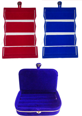 Funkroo Combo 1 pc red earring folder 1 pc blue ear ring folder 1 pc blue ring jewelry vanity box Makeup Vanity Box(Multicolor)
Funkroo Combo 1 pc red earring folder 1 pc blue ear ring folder 1 pc blue ring jewelry vanity box Makeup Vanity Box(Multicolor)