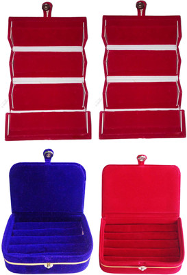 Funkroo Combo 2 pc red earring folder 1 red ear ring box and 1 pc blue ring box jewelry vanity box Makeup Vanity Box(Multicolor)
Funkroo Combo 2 pc red earring folder 1 red ear ring box and 1 pc blue ring box jewelry vanity box Makeup Vanity Box(Multicolor)