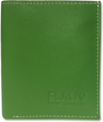 EL Mio Men Green Genuine Leather Wallet(3 Card Slots), Deep green