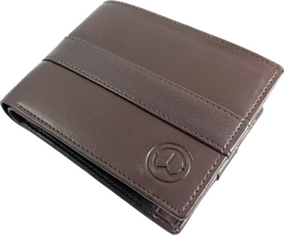 inw Men Brown Genuine Leather Wallet(4 Card Slots)