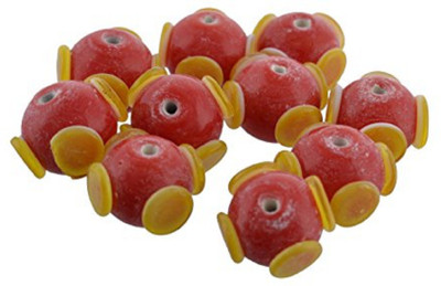 GOELX Plastic Ceramic Fashion Red n yellow Beads 10mm for jewellery making, crafts- pack of 20
GOELX Plastic Ceramic Fashion Red n yellow Beads 10mm for jewellery making, crafts- pack of 20