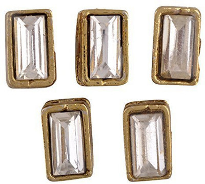 GOELX Gold crystal kundans loose Medium Rectangular Shaped for jewellery making. Pack of 5.
GOELX Gold crystal kundans loose Medium Rectangular Shaped for jewellery making. Pack of 5.