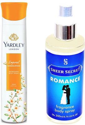 YARDLEY SANDALWOOD 150 ML with SHEER SECRET ROMANCE(Set of 2)