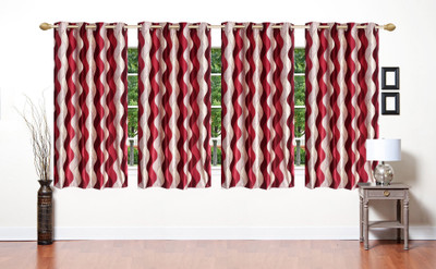 Stella Creations 154 cm (5 ft) Polyester Window Curtain (Pack Of 4)(Printed, Maroon)
Stella Creations 154 cm (5 ft) Polyester Window Curtain (Pack Of 4)(Printed, Maroon)