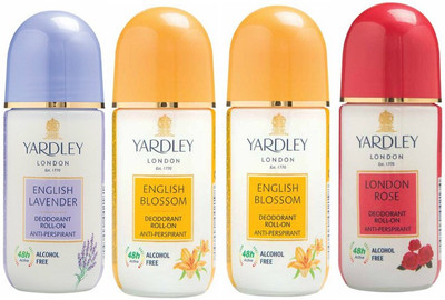 Yardley London 1 English Lavender, 2 English Blossom and 1 London Rose Deodorant Roll-on - For Men & Women(Pack of 4) Deodorant Roll-on - For Men & Women(200 ml, Pack of 4)
Yardley London 1 English Lavender, 2 English Blossom and 1 London Rose Deodorant Roll-on - For Men & Women(Pack of 4) Deodorant Roll-on - For Men & Women(200 ml, Pack of 4)