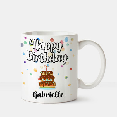 Huppme Happy Birthday Gabrielle Printed Coffee White Ceramic Mug(350 ml), Multicolor
Huppme Happy Birthday Gabrielle Printed Coffee White Ceramic Mug(350 ml), Multicolor