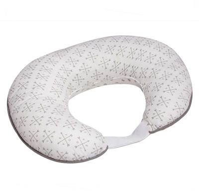 Bacati Arrow Feeding/Nursing Pillow Pack of 1(Grey)