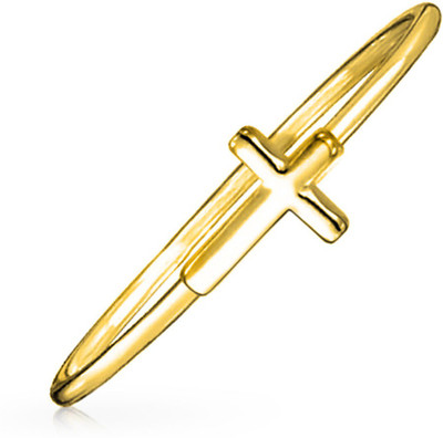 Bling Jewelry Sterling Silver Sterling Silver Plated Knuckle Ring, Gold