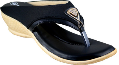 Olive Fashion Women Black Wedges
