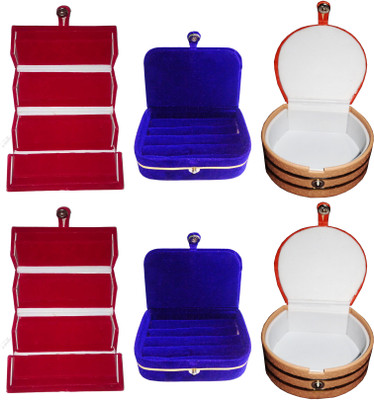 Funkroo Combo 2 pc red earring folder 2 blue ear ring box and 2 pc bangle box jewelry vanity case Makeup Vanity Box(Multicolor)
Funkroo Combo 2 pc red earring folder 2 blue ear ring box and 2 pc bangle box jewelry vanity case Makeup Vanity Box(Multicolor)