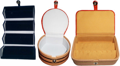 Funkroo Combo 1 pc blue earring folder 1 ear ring box and 1 pc bangle box jewelry vanity case Makeup Vanity Box(Multicolor)
Funkroo Combo 1 pc blue earring folder 1 ear ring box and 1 pc bangle box jewelry vanity case Makeup Vanity Box(Multicolor)