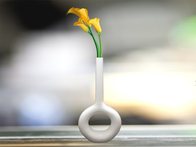 The Art Affair Polyresin Vase(15 inch, White)