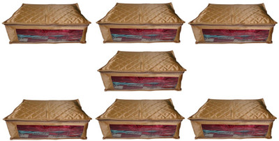 Afrose High Quality Multipurpose transparent Plain Saree Cover 7PC Capacity 10-15 Units Saree/Blouse Each(Golden)
Afrose High Quality Multipurpose transparent Plain Saree Cover 7PC Capacity 10-15 Units Saree/Blouse Each(Golden)