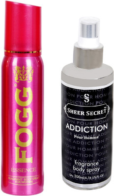 Fogg ESSENCE 150 ML with ADDICTION MEN BODY MIST 200 ML(Set of 2)