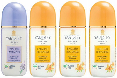 Yardley London 1 English Lavender and 3 English Blossom Deodorant Roll-on - For Men & Women(Pack of 4) Deodorant Roll-on - For Men & Women(200 ml, Pack of 4)
Yardley London 1 English Lavender and 3 English Blossom Deodorant Roll-on - For Men & Women(Pack of 4) Deodorant Roll-on - For Men & Women(200 ml, Pack of 4)