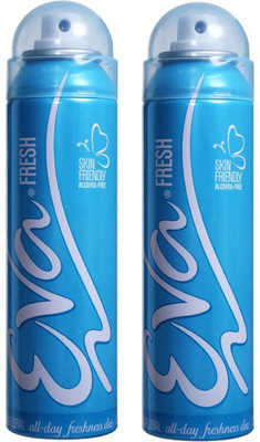 EVA Fresh Deodorant Spray Combo Pack of 2 (125ML each) Deodorant Spray - For Women(250 ml, Pack of 2)
EVA Fresh Deodorant Spray Combo Pack of 2 (125ML each) Deodorant Spray - For Women(250 ml, Pack of 2)